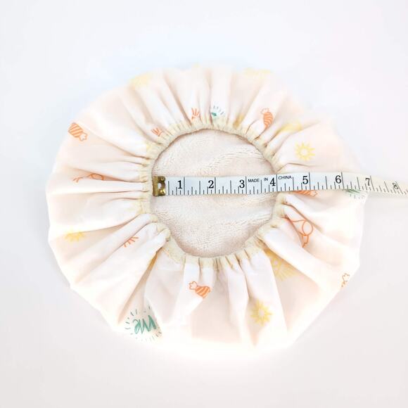 Double Layer Microfiber Terry Cloth Lined Quick-Drying Cream Unisex Shower Cap - Picture 8 of 13